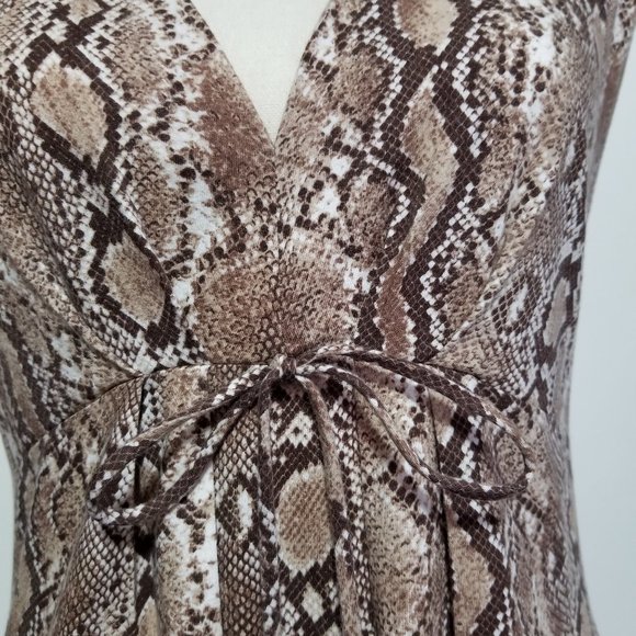 MICHAEL Michael Kors Python Print A-Line Sleeveless Top - Picture 2 of 3